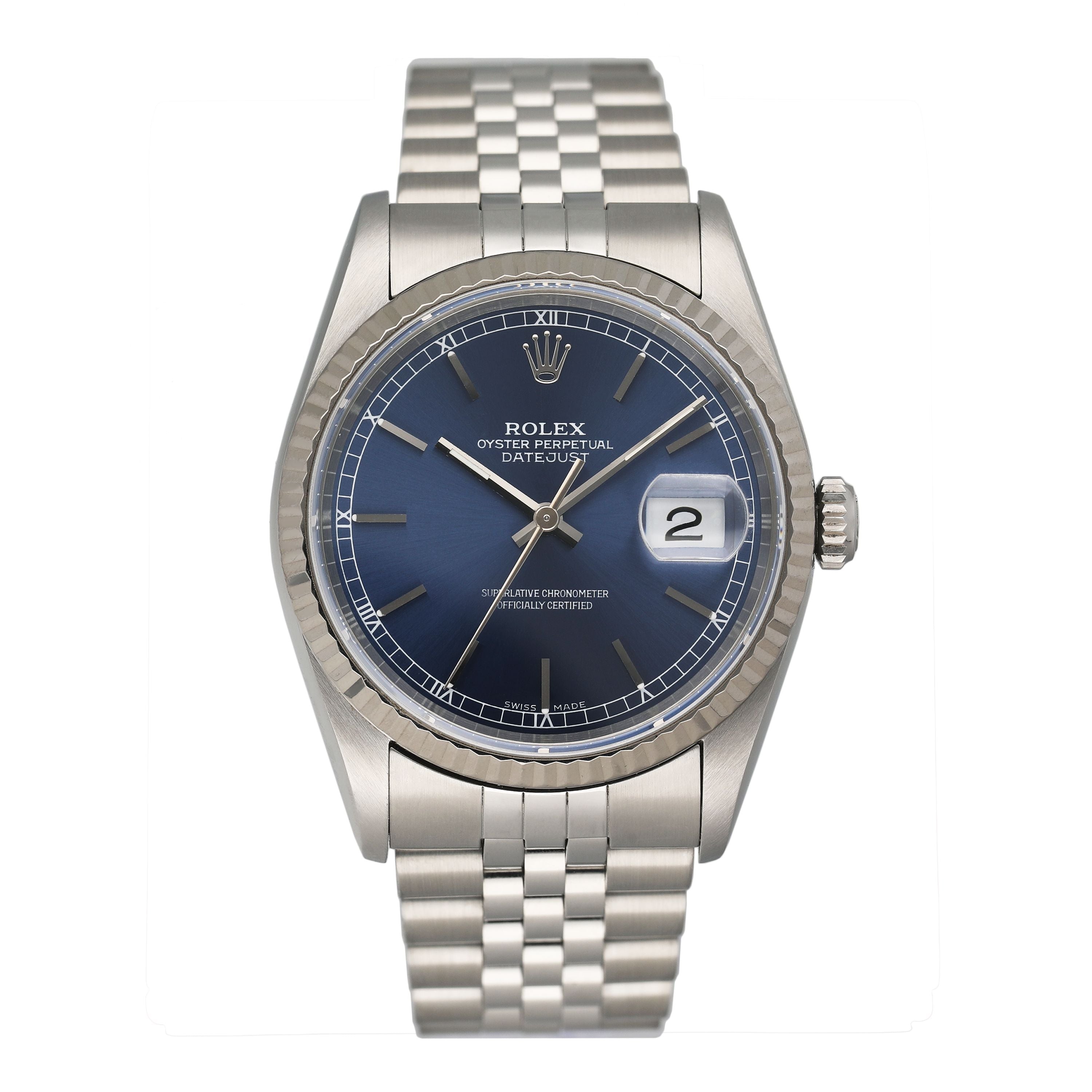 Rolex Datejust 16234 Blue Dial Mens Watch – Phigora