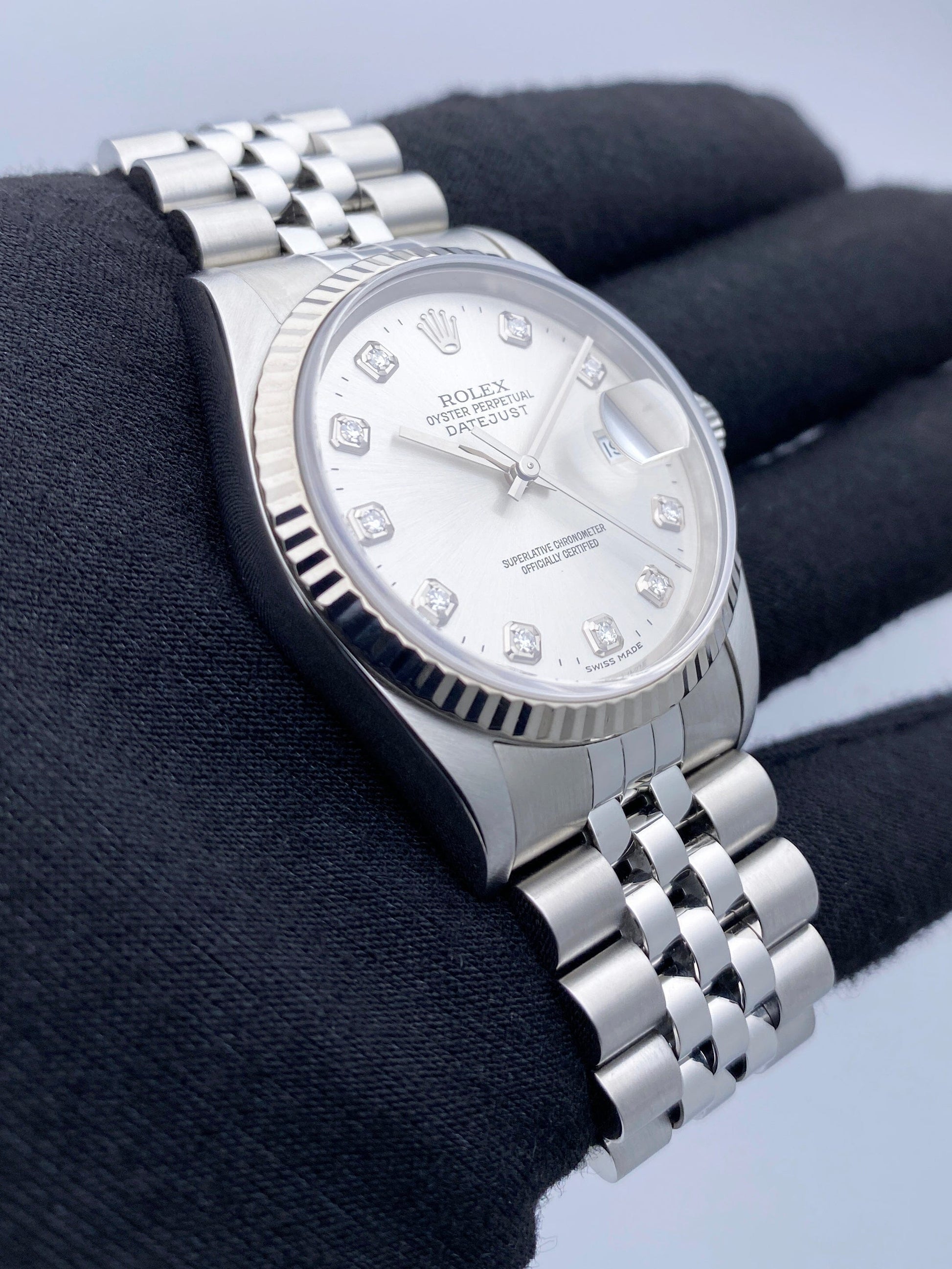 Rolex Datejust 16234 Diamond Dial Mens Watch - Virtual