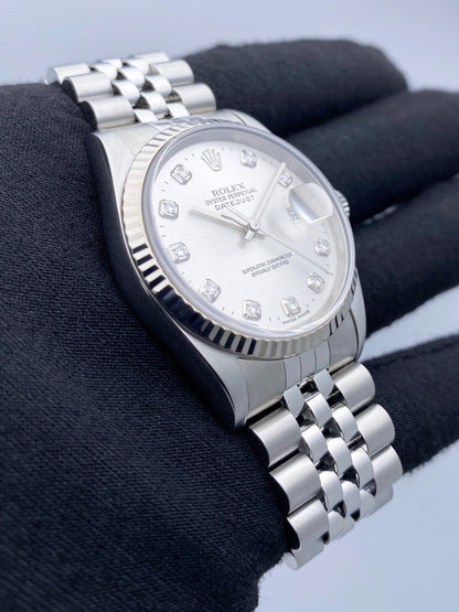 Rolex Datejust 16234 Diamond Dial Mens Watch - Virtual