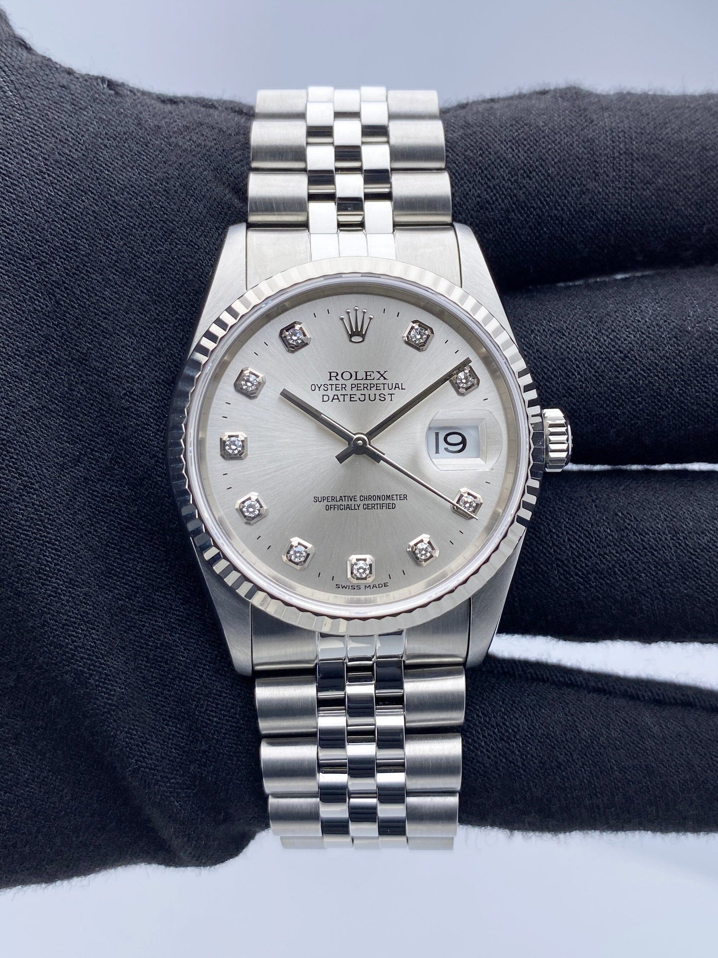 Rolex Datejust 16234 Diamond Dial Mens Watch - Virtual