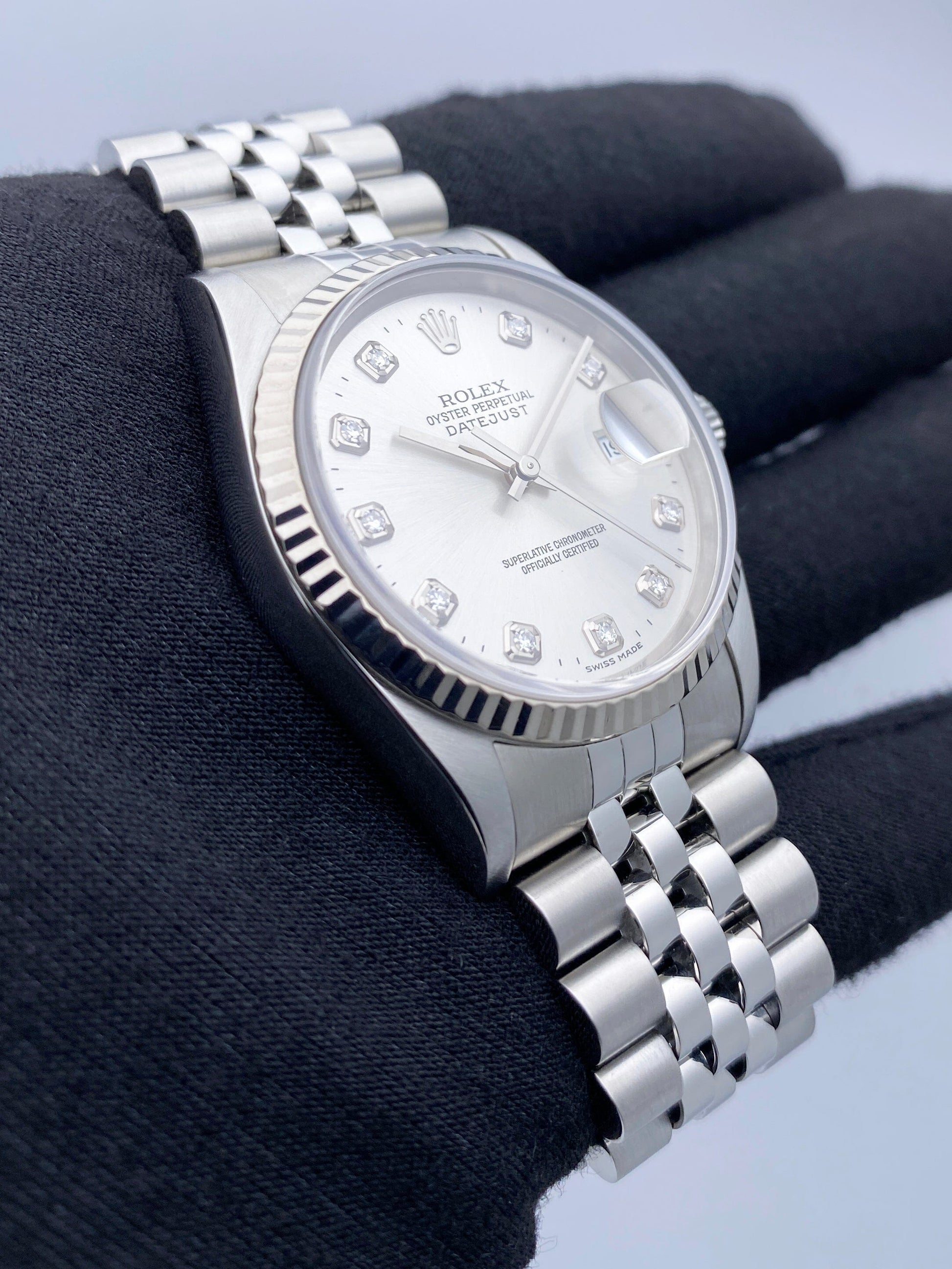 Rolex Datejust 16234 Diamond Dial Mens Watch - Virtual