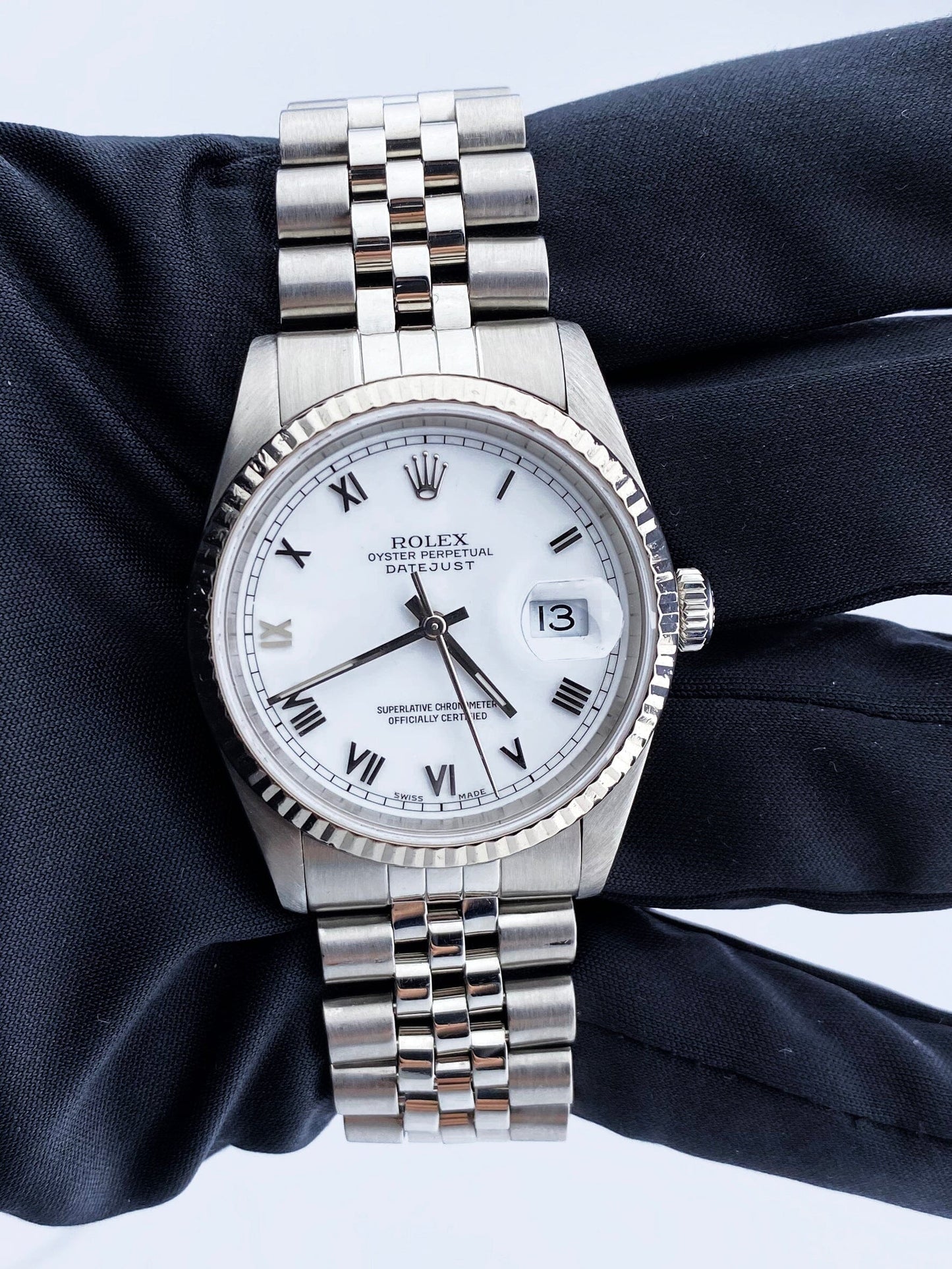 Rolex Datejust 16234 White Dial Mens Watch - Virtual