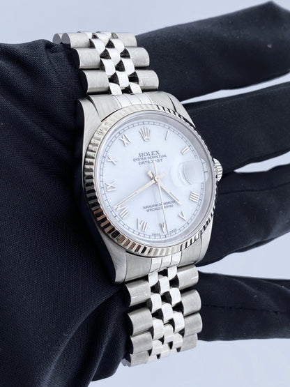 Rolex Datejust 16234 White Dial Mens Watch - Virtual