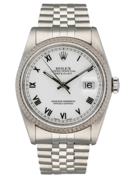Rolex Datejust 16234 White Dial Mens Watch - Virtual