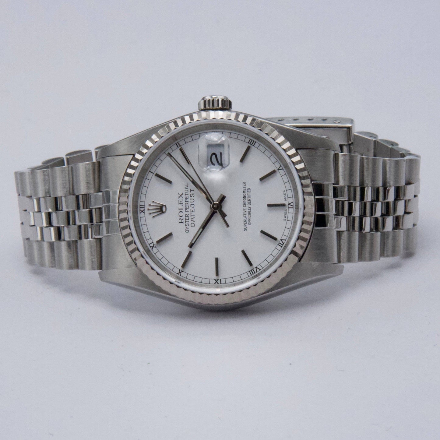 Rolex Datejust 16234 White Dial Mens Watch - Watches