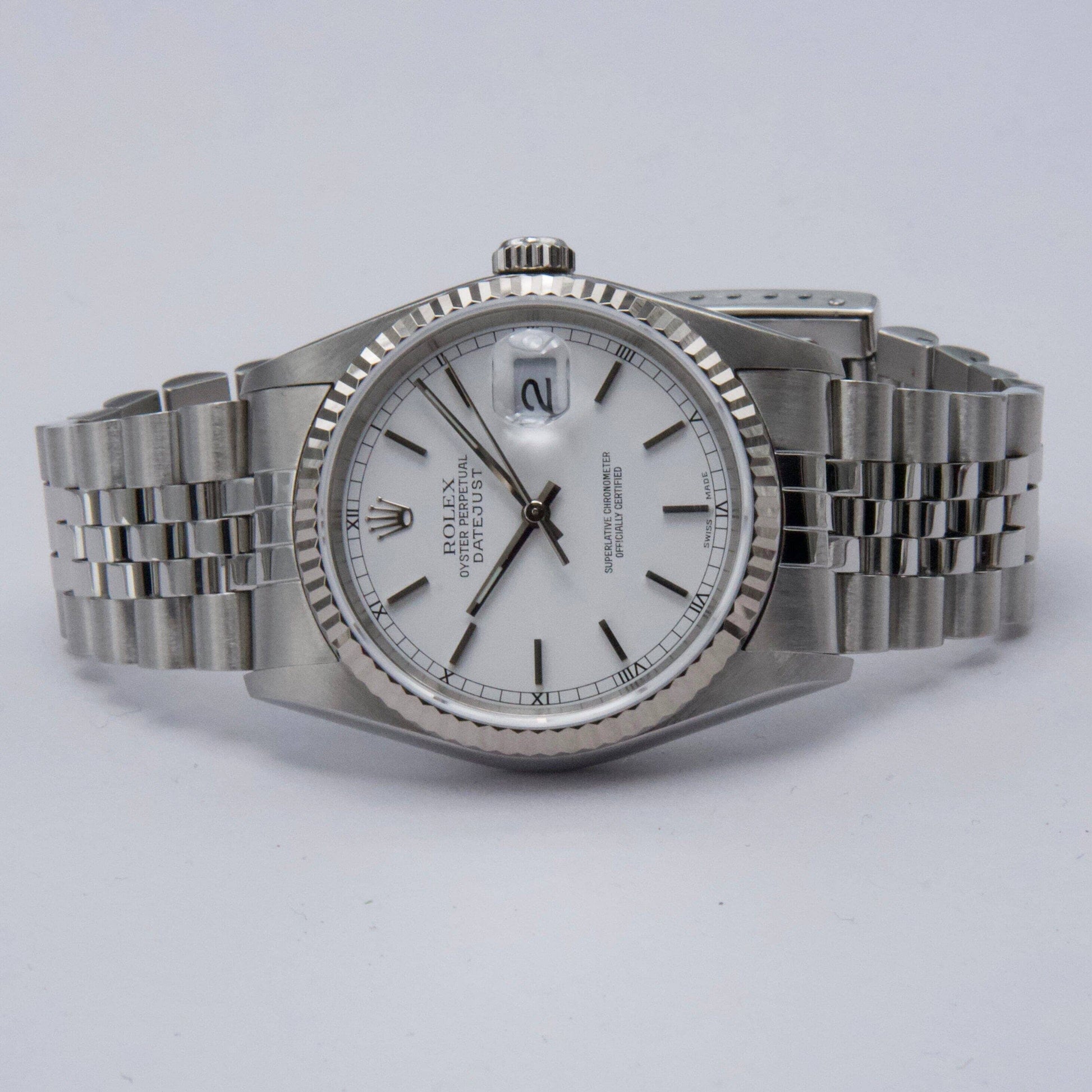 Rolex Datejust 16234 White Dial Mens Watch - Watches