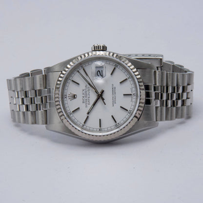 Rolex Datejust 16234 White Dial Mens Watch - Watches
