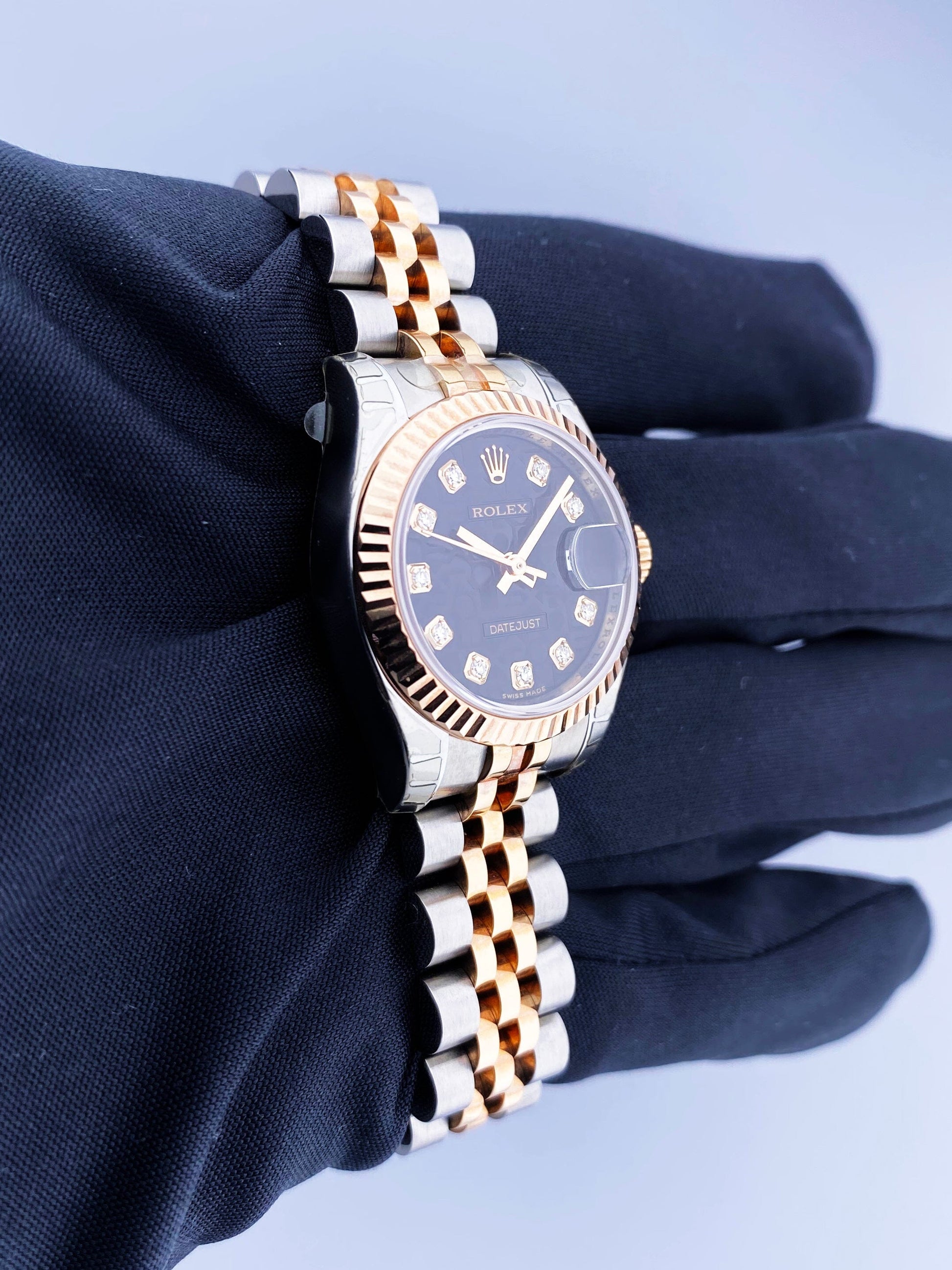 Rolex Datejust 179171 Anniversary Diamond Dial Ladies Watch Box Papers - Wristwatch
