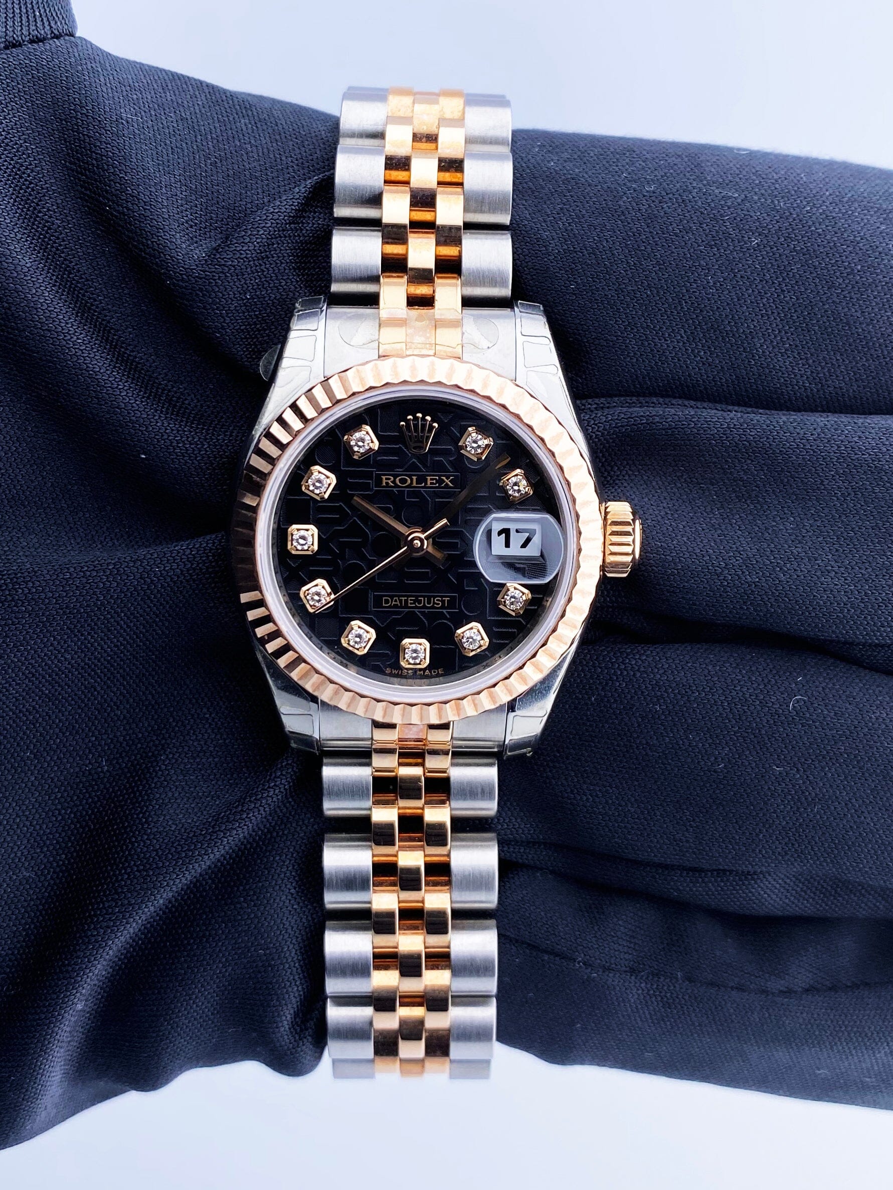 Rolex Datejust 179171 Anniversary Diamond Dial Ladies Watch Box Papers - Wristwatch