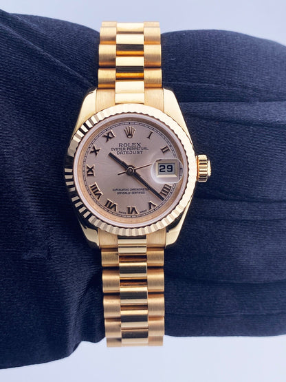 Rolex Datejust 179175 18K Rose Gold Ladies Watch Box Papers - Virtual