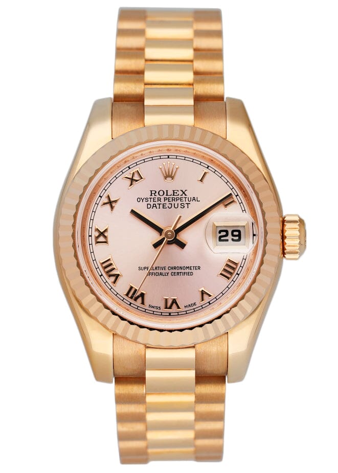 Rolex Datejust 179175 18K Rose Gold Ladies Watch Box Papers - Virtual