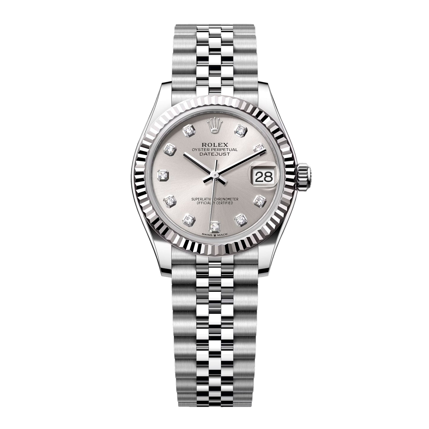 Rolex Datejust 278274 Diamond Silver Dial Ladies Watch Box Papers
