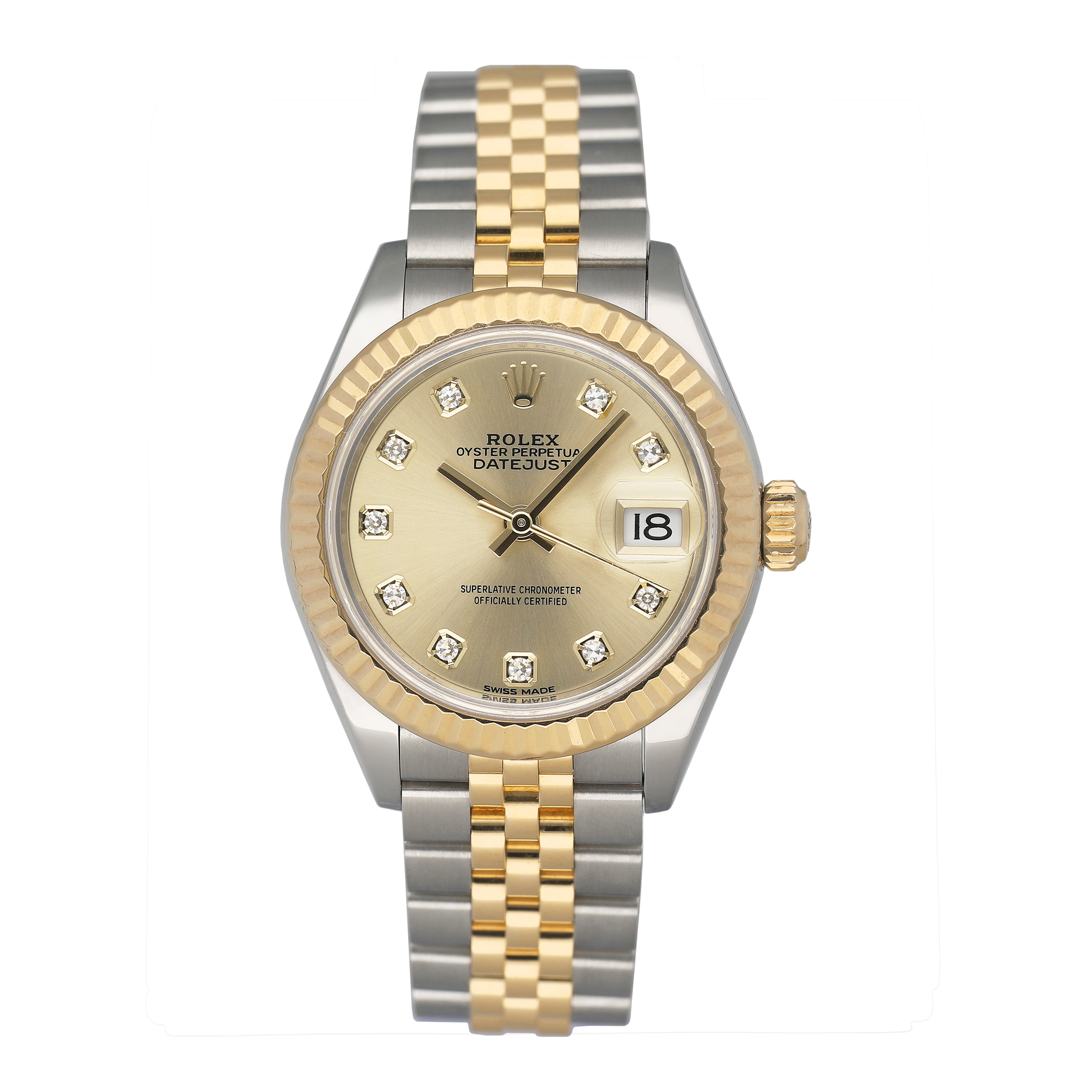 Rolex Datejust 279173 Diamond Champagne Dial Ladies Watch Box Papers - Watches