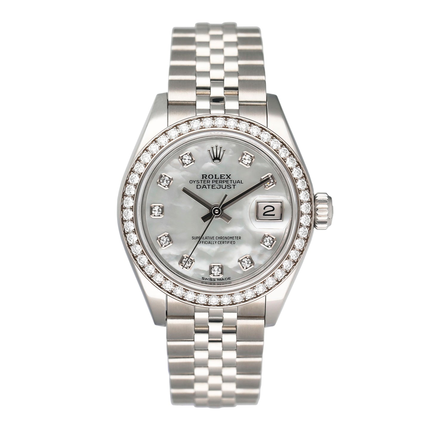Rolex Datejust 279384RBR Diamond MOP Dial Ladies Watch Box Papers