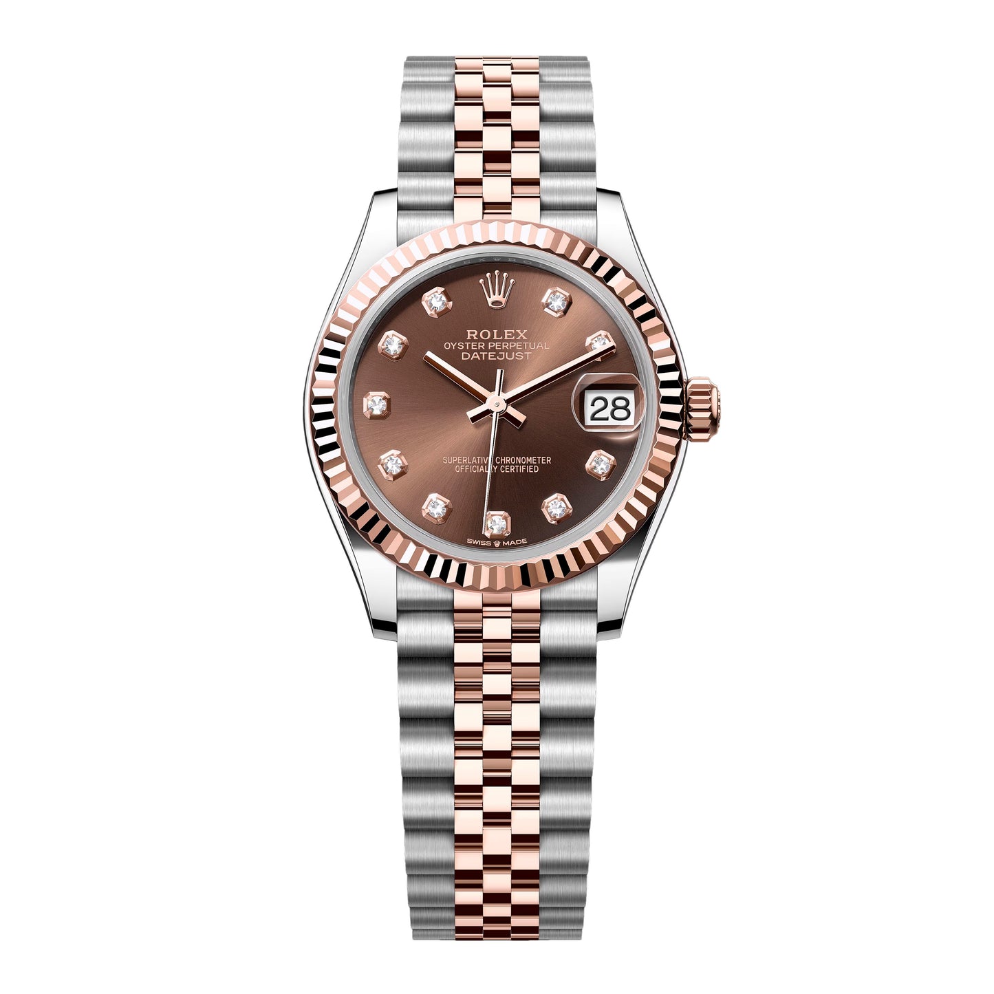Rolex Datejust 31 278271 Diamond Chocolate Dial Ladies Watch Box Papers