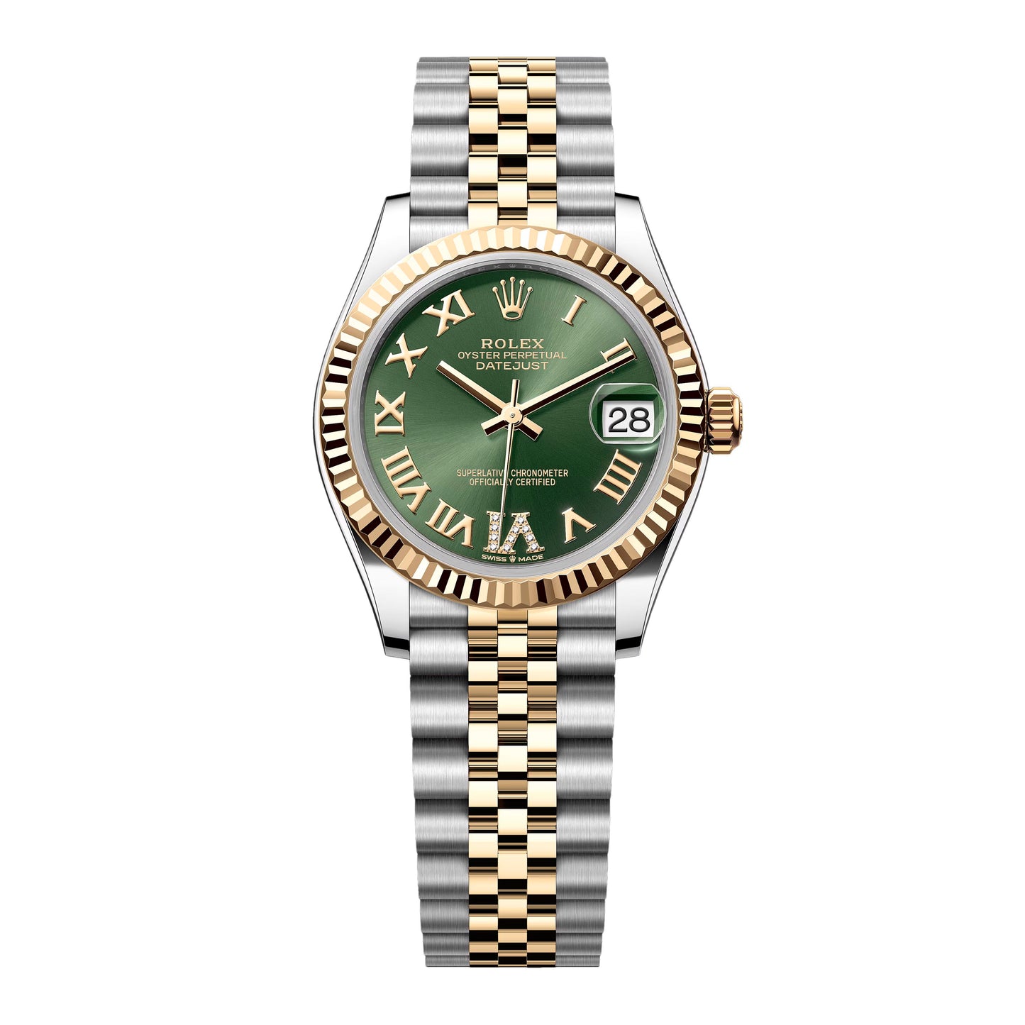 Rolex Datejust 31 278273 Diamond Green Dial Ladies Watch Box Papers