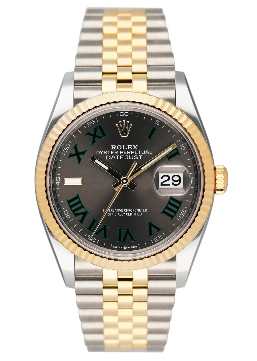 Rolex Datejust 36 126233 Wimbledon Dial Mens Watch Box Papers - Virtual