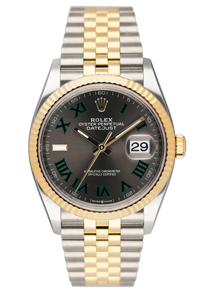 Rolex Datejust 36 126233 Wimbledon Dial Mens Watch Box Papers - Virtual
