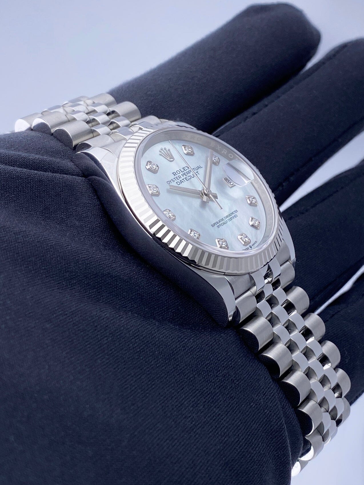 Rolex Datejust 36 126234 Diamond MOP Dial Mens Watch Box Paper - Watches