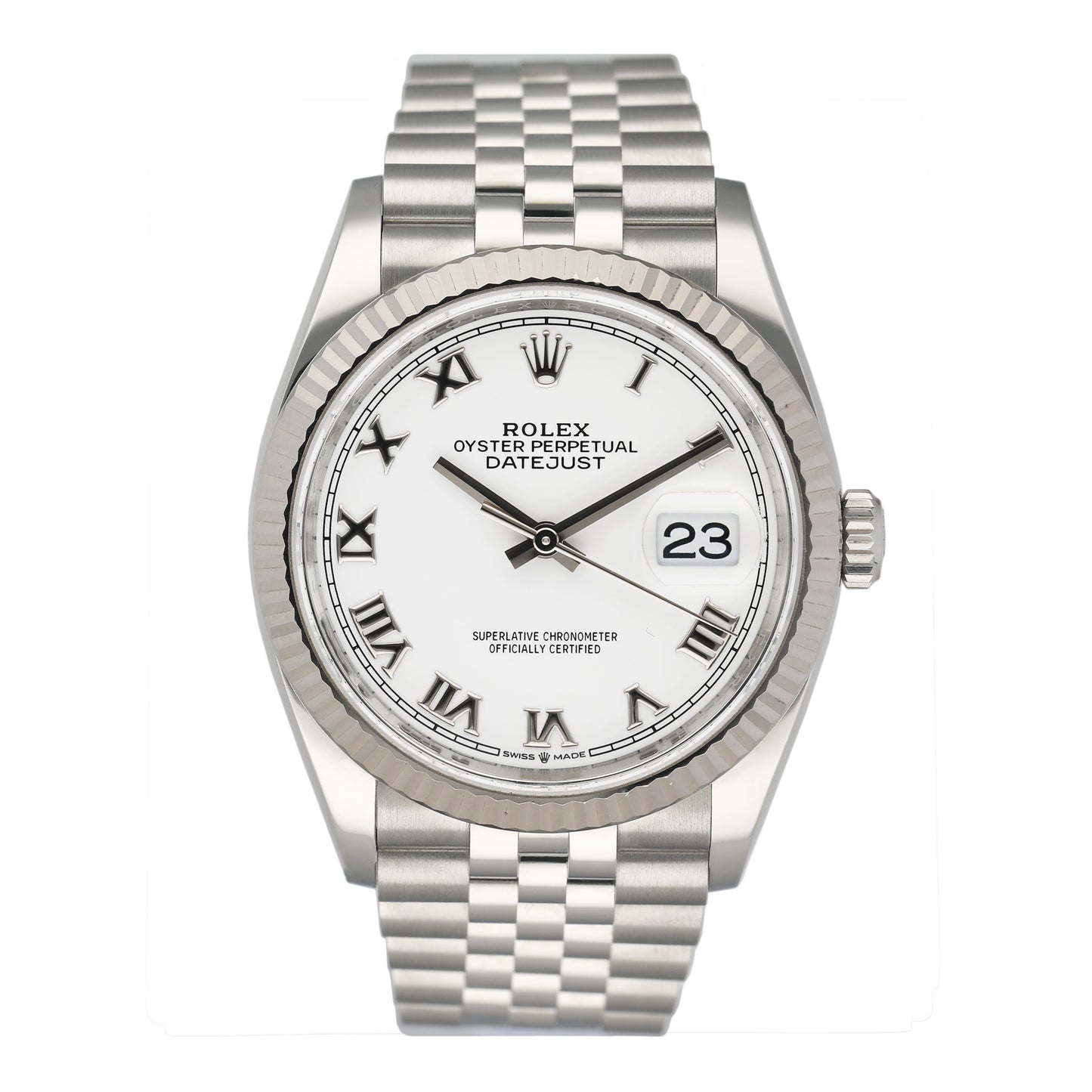 Rolex Datejust 36 126234 White Dial Mens Watch Box Papers