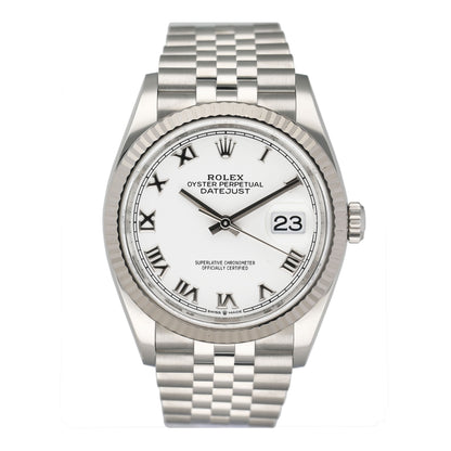 Rolex Datejust 36 126234 White Dial Mens Watch Box Papers