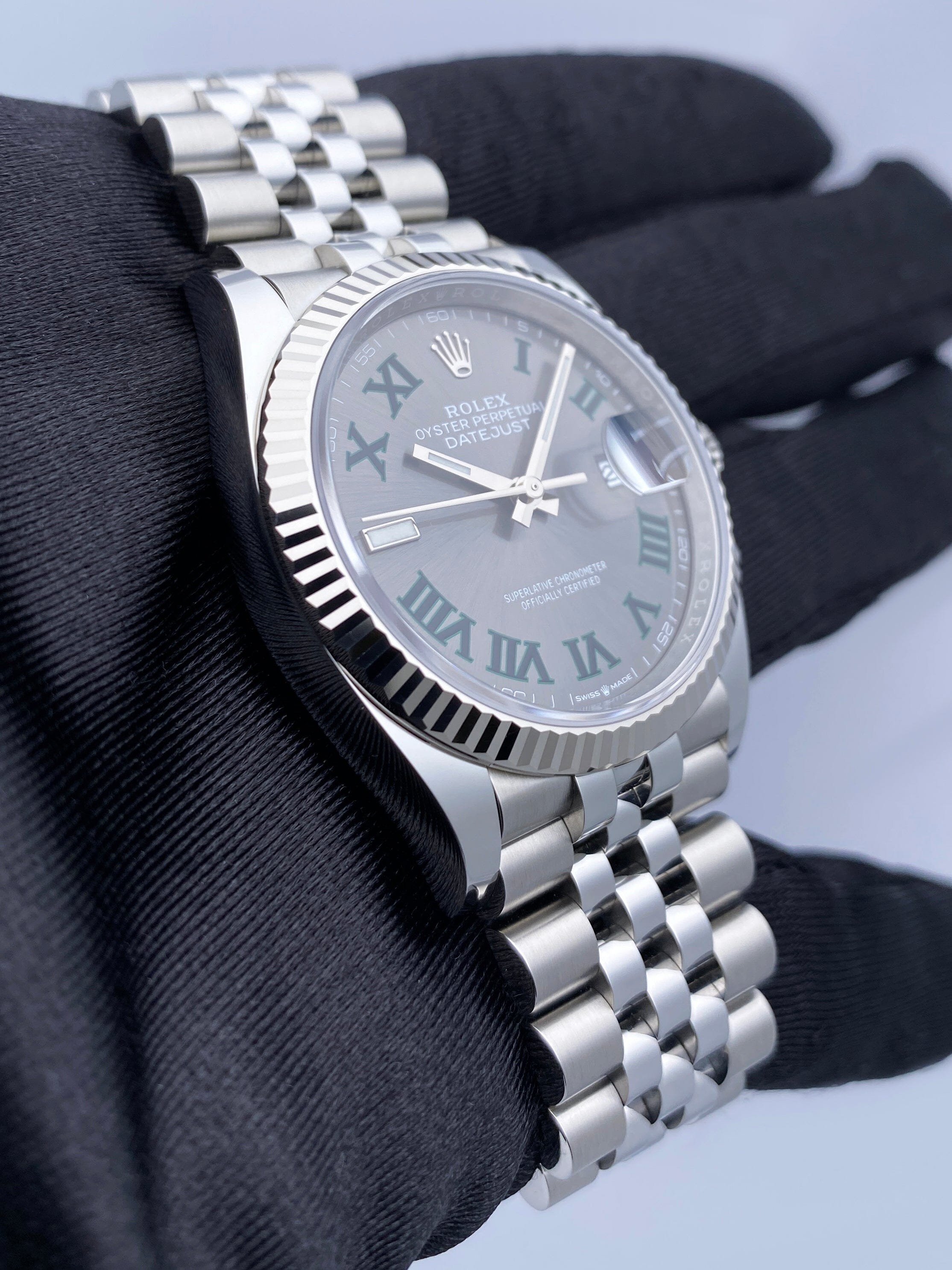 Rolex Datejust 36 126234 Wimbledon Dial Mens Watch Box – Phigora