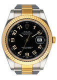 Rolex Datejust 41 116333 Black Dial Two Tone Mens Watch Box & Papers - Virtual