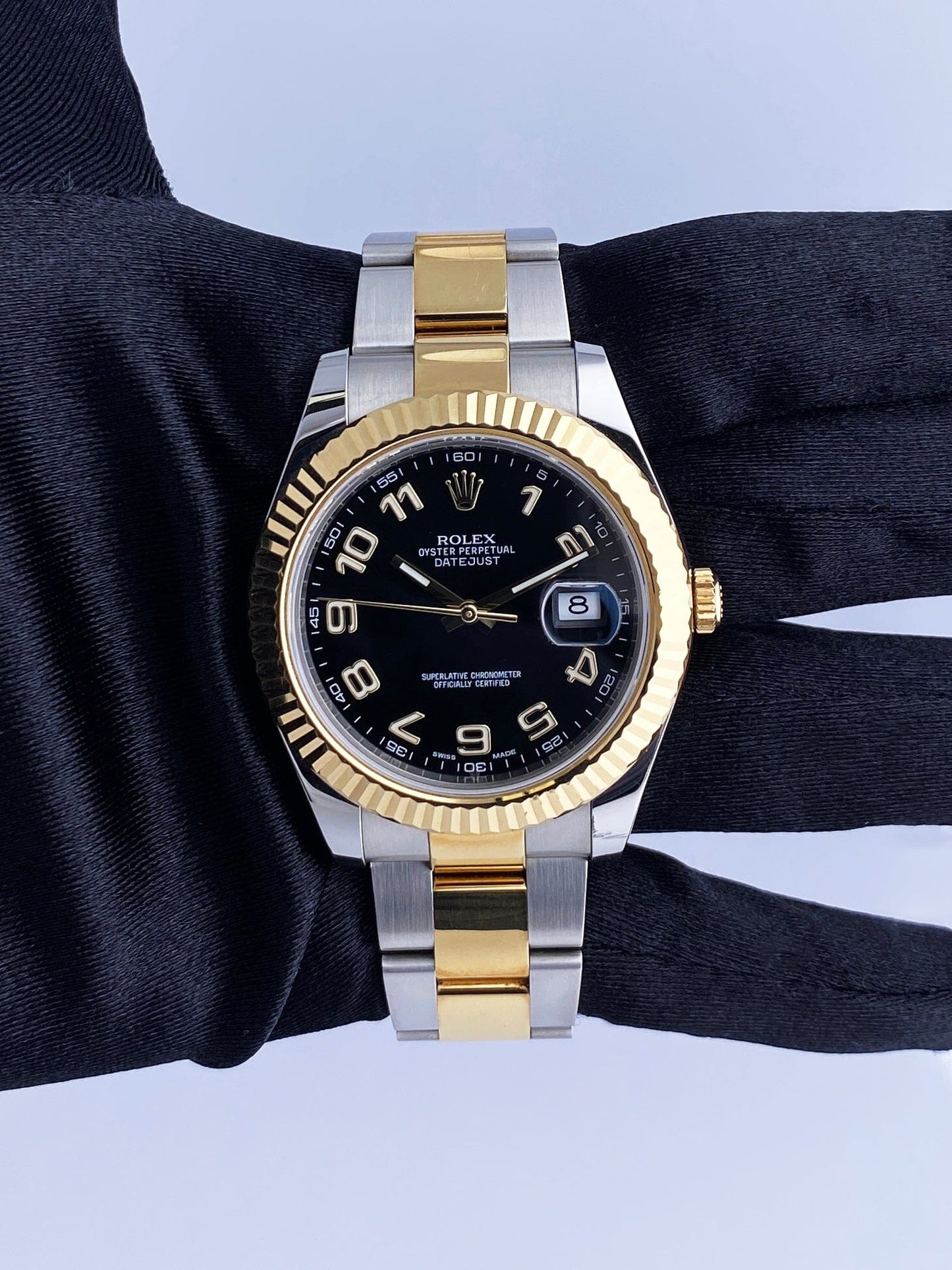 Rolex Datejust 41 116333 Black Dial Two Tone Mens Watch Box & Papers - Virtual