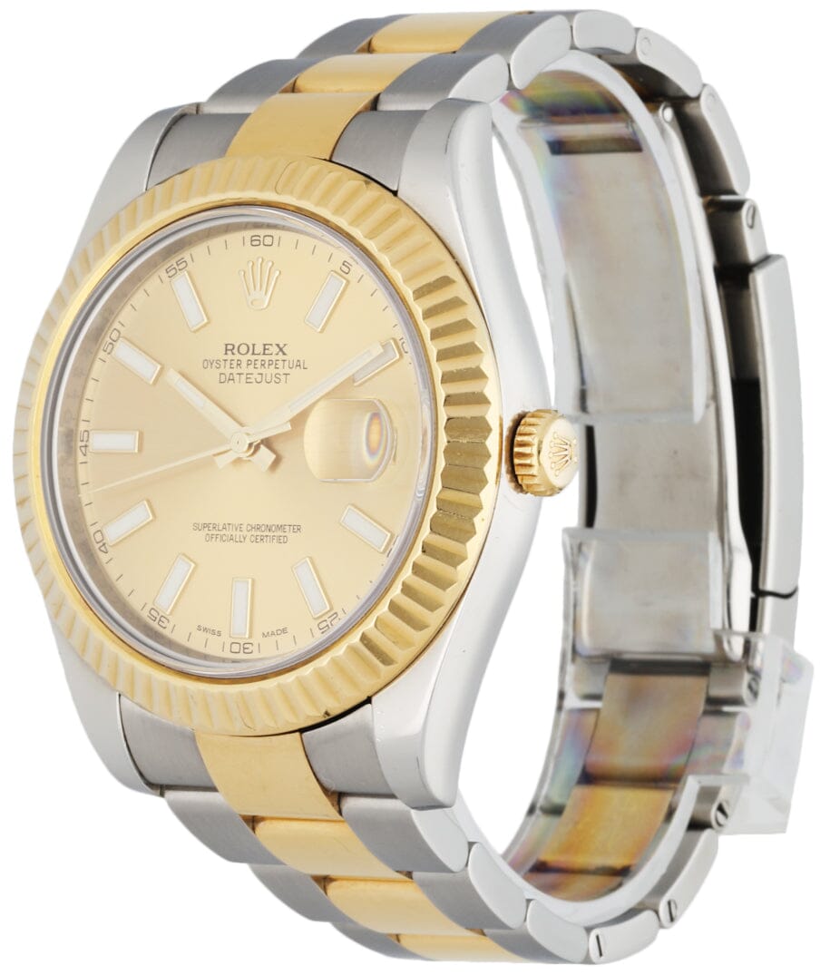 Rolex Datejust 41 116333 Champagne Dial Two Tone Mens Watch - Wristwatch