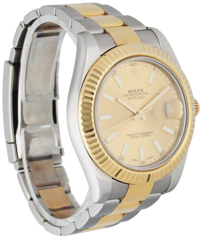 Rolex Datejust 41 116333 Champagne Dial Two Tone Mens Watch - Wristwatch