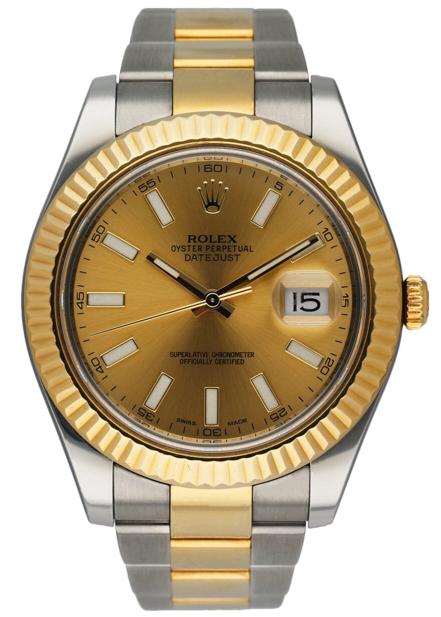 Rolex Datejust 41 116333 Champagne Dial Two Tone Mens Watch - Wristwatch
