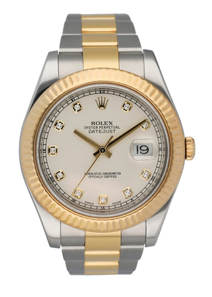 Rolex Datejust 41 116333 Stainless Steel & 18K Yellow Gold Mens Watch Box Papers - Virtual