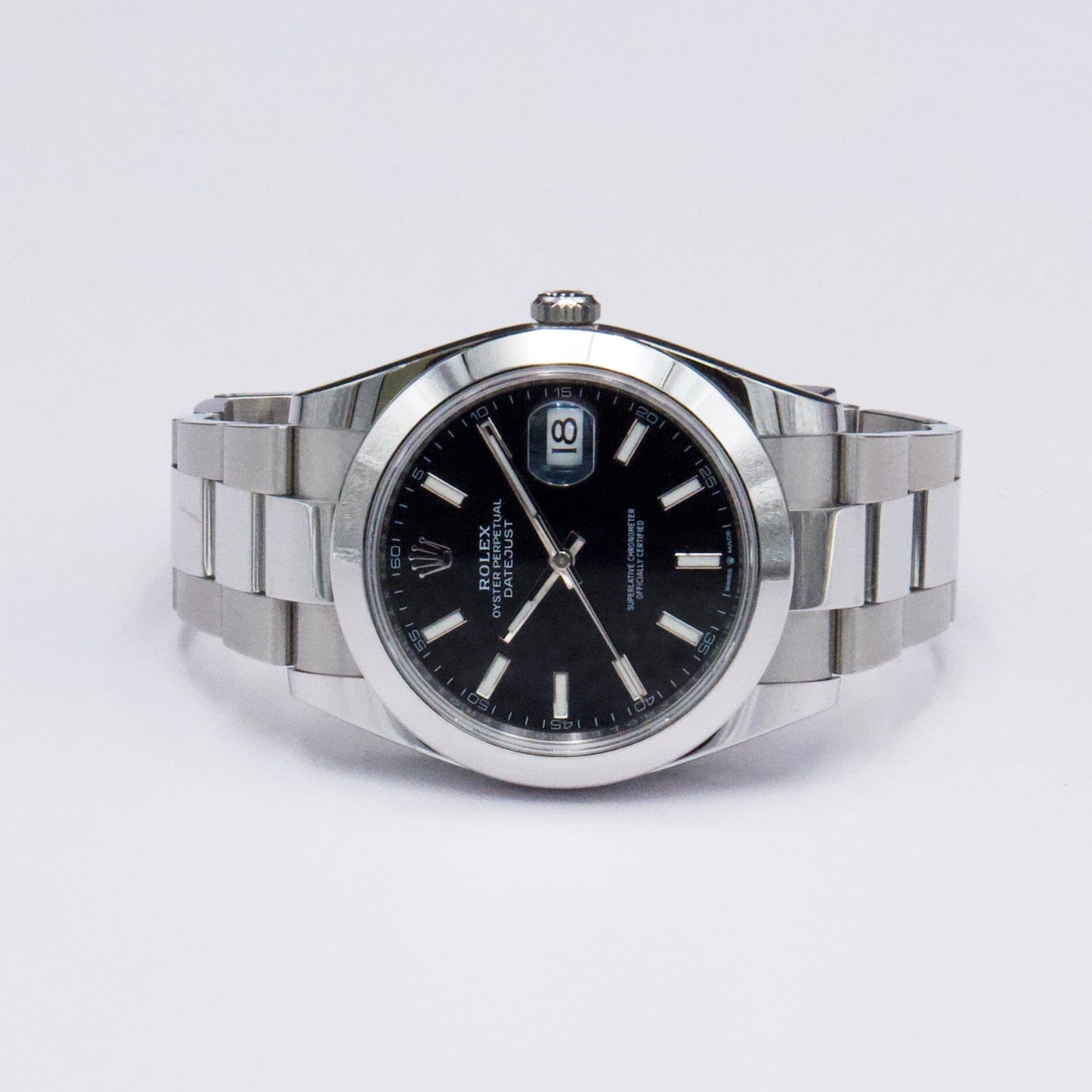 Rolex Datejust 41 126300 Black Dial Steel Mens Watch Box Papers - Virtual