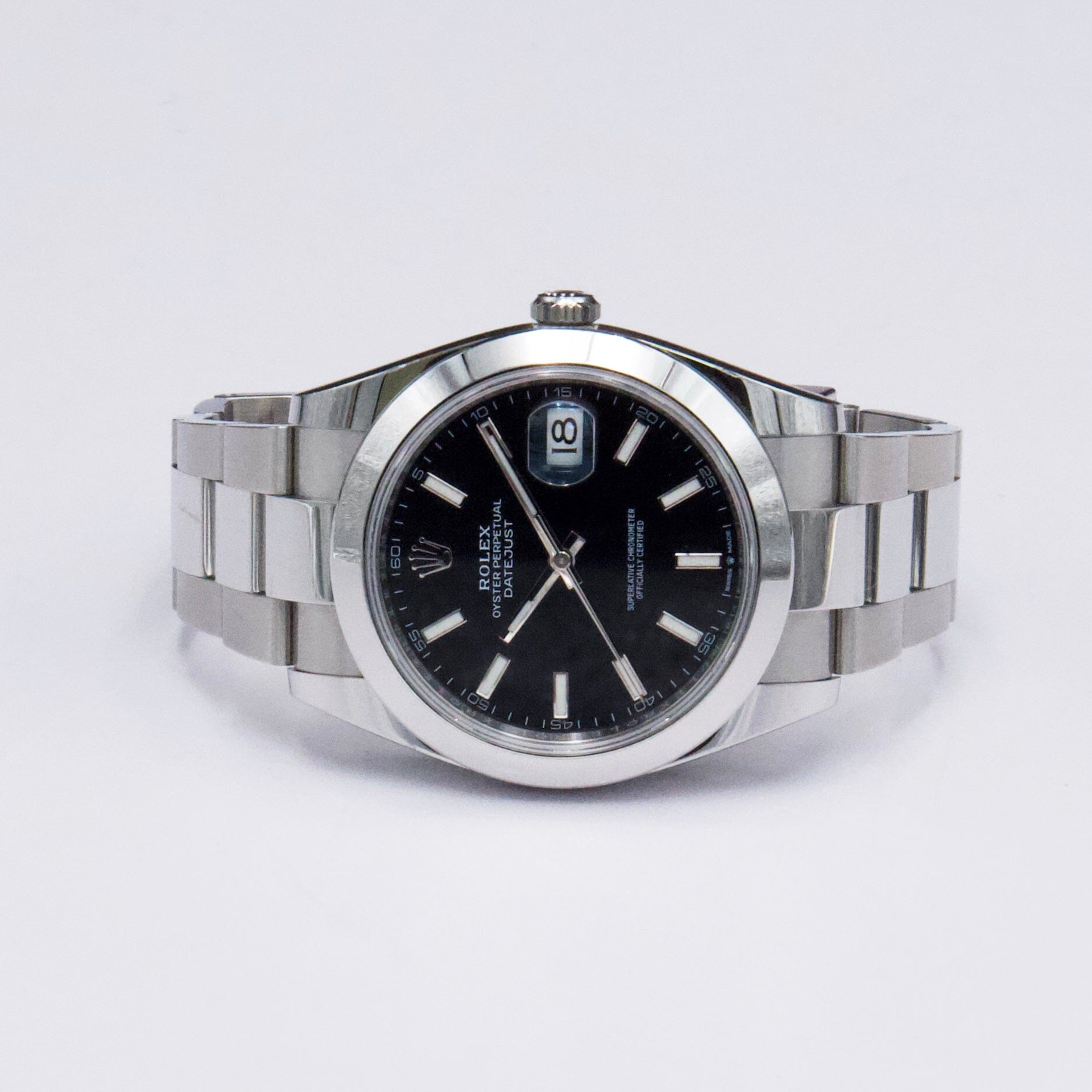 Rolex Datejust 41 126300 Black Dial Steel Mens Watch Box Papers - Virtual