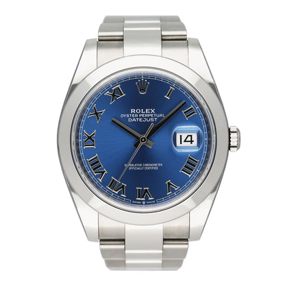 Rolex Datejust 41 126300 Blue Dial Steel Mens Watch Box Papers