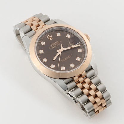 Rolex Datejust 41 126301 Diamond Chocolate Dial Mens Watch Box Papers - Watches