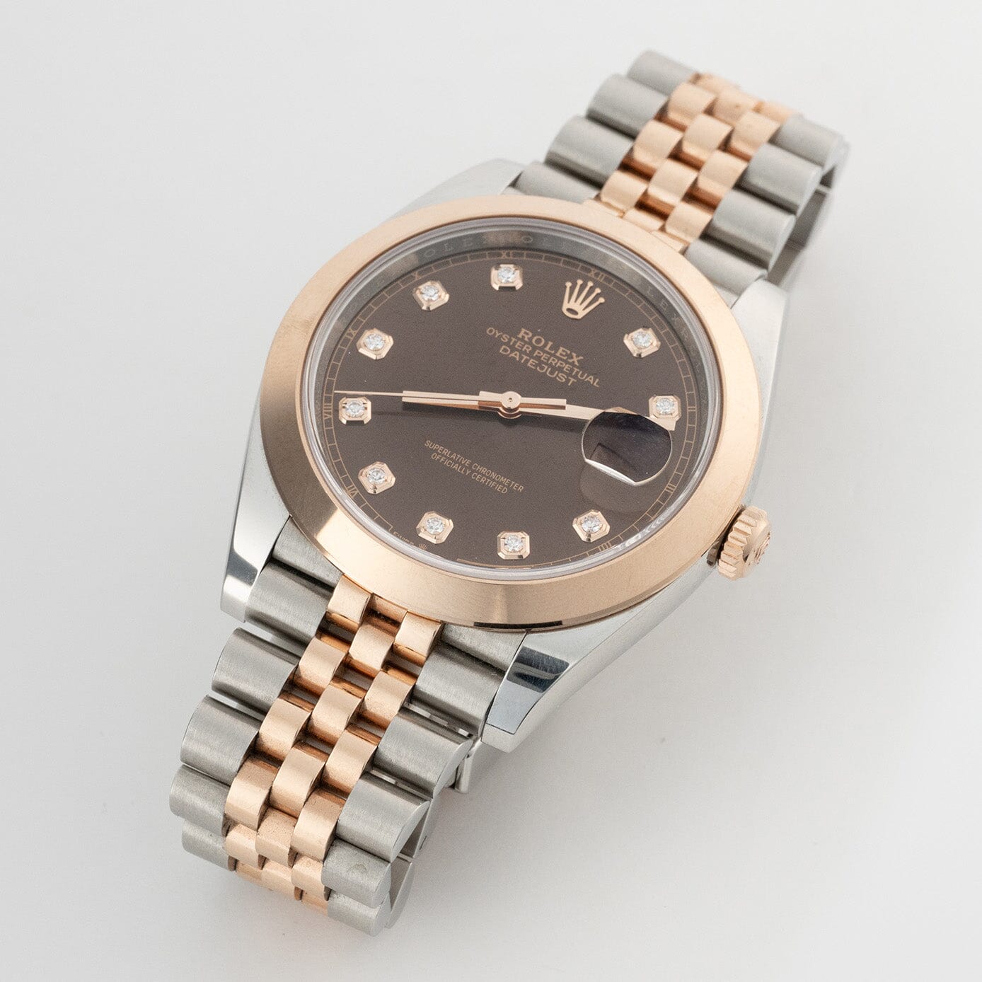 Rolex Datejust 41 126301 Diamond Chocolate Dial Mens Watch Box Papers - Watches