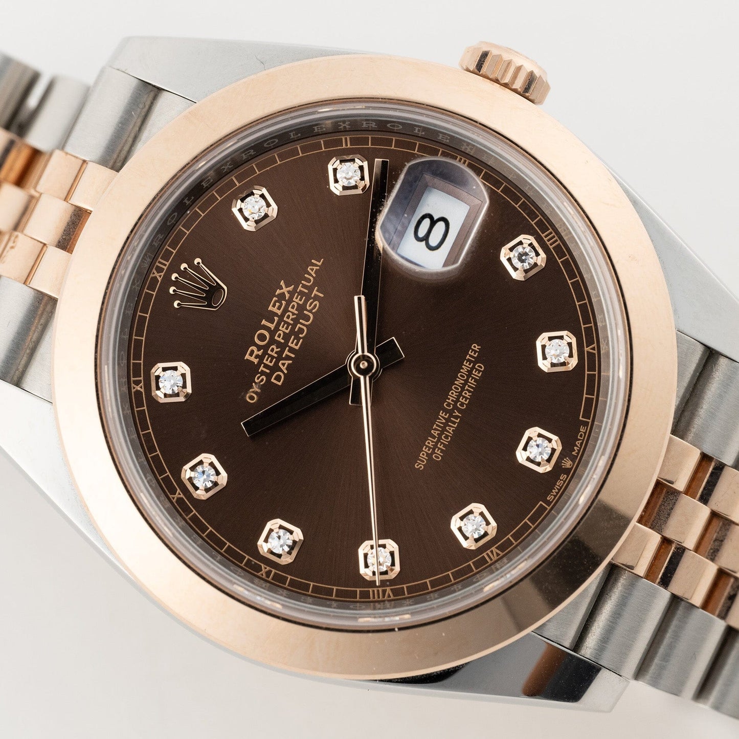Rolex Datejust 41 126301 Diamond Chocolate Dial Mens Watch Box Papers - Watches