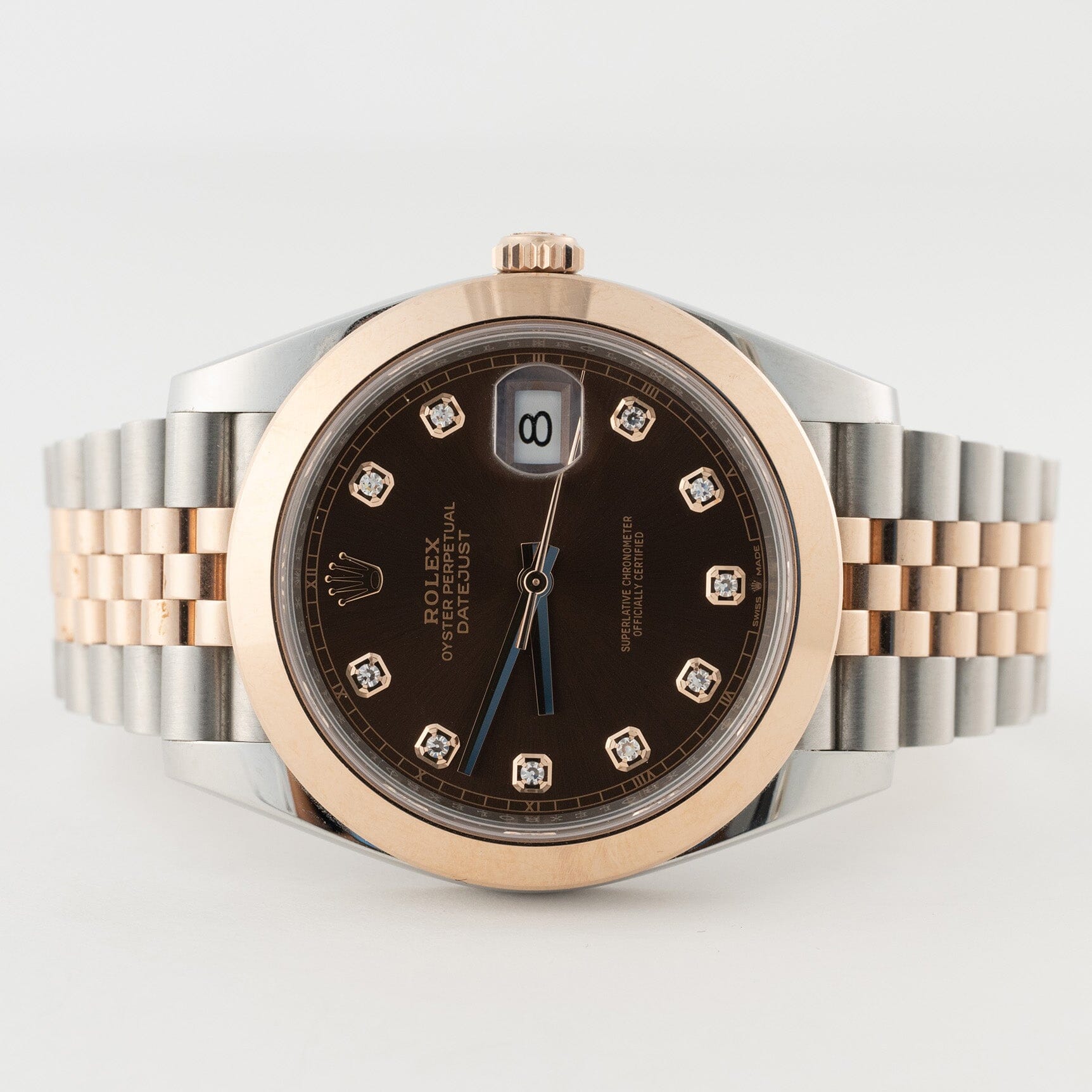 Rolex Datejust 41 126301 Diamond Chocolate Dial Mens Watch Box Papers - Watches