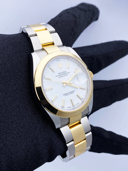 Rolex Datejust 41 126303 Stainless steel 18K Yellow Gold Mens Watch Box Papers - Virtual
