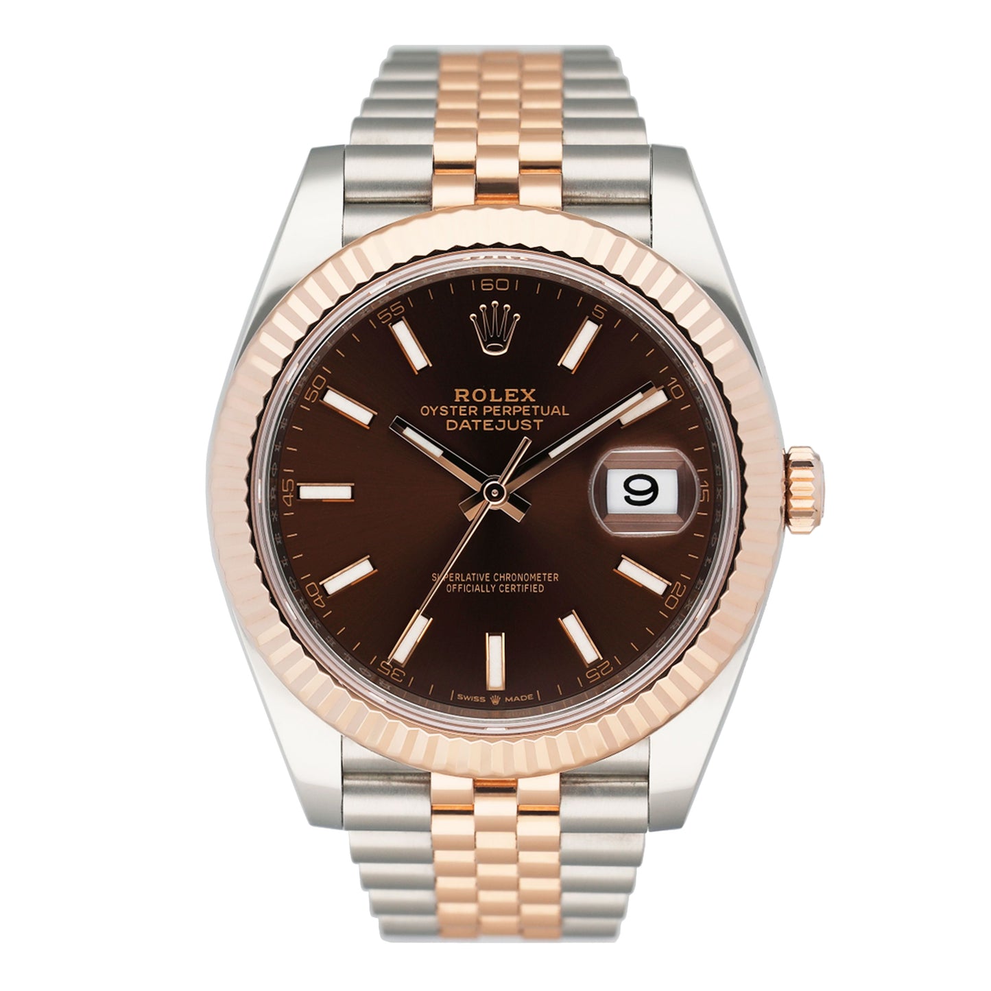 Rolex Datejust 41 126331 Chocolate Dial Rose Gold Mens Watch Box Papers