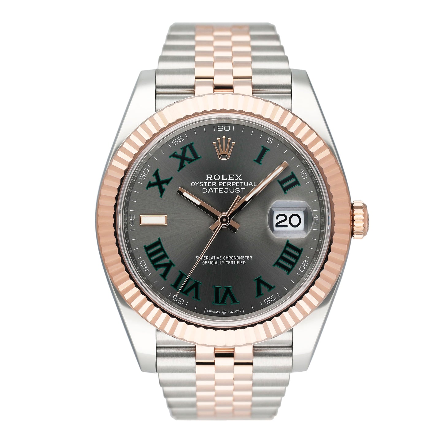 Rolex Datejust 41 126331 Wimbledon Dial Mens Watch Box Papers