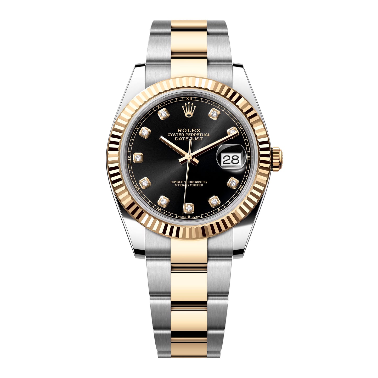 Rolex Datejust 41 126333 Diamond Black Dial Mens Watch Box Papers