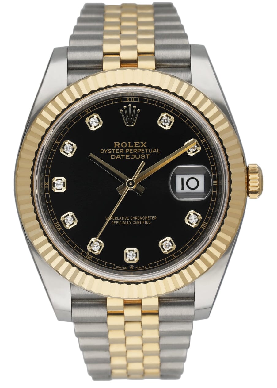 Rolex Datejust 41 126333 Diamond Dial Mens Watch Box Papers - Virtual