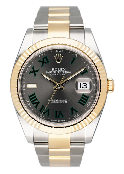 Rolex Datejust 41 126333 Wimbledon Dial Mens Watch Box Papers - Wristwatch