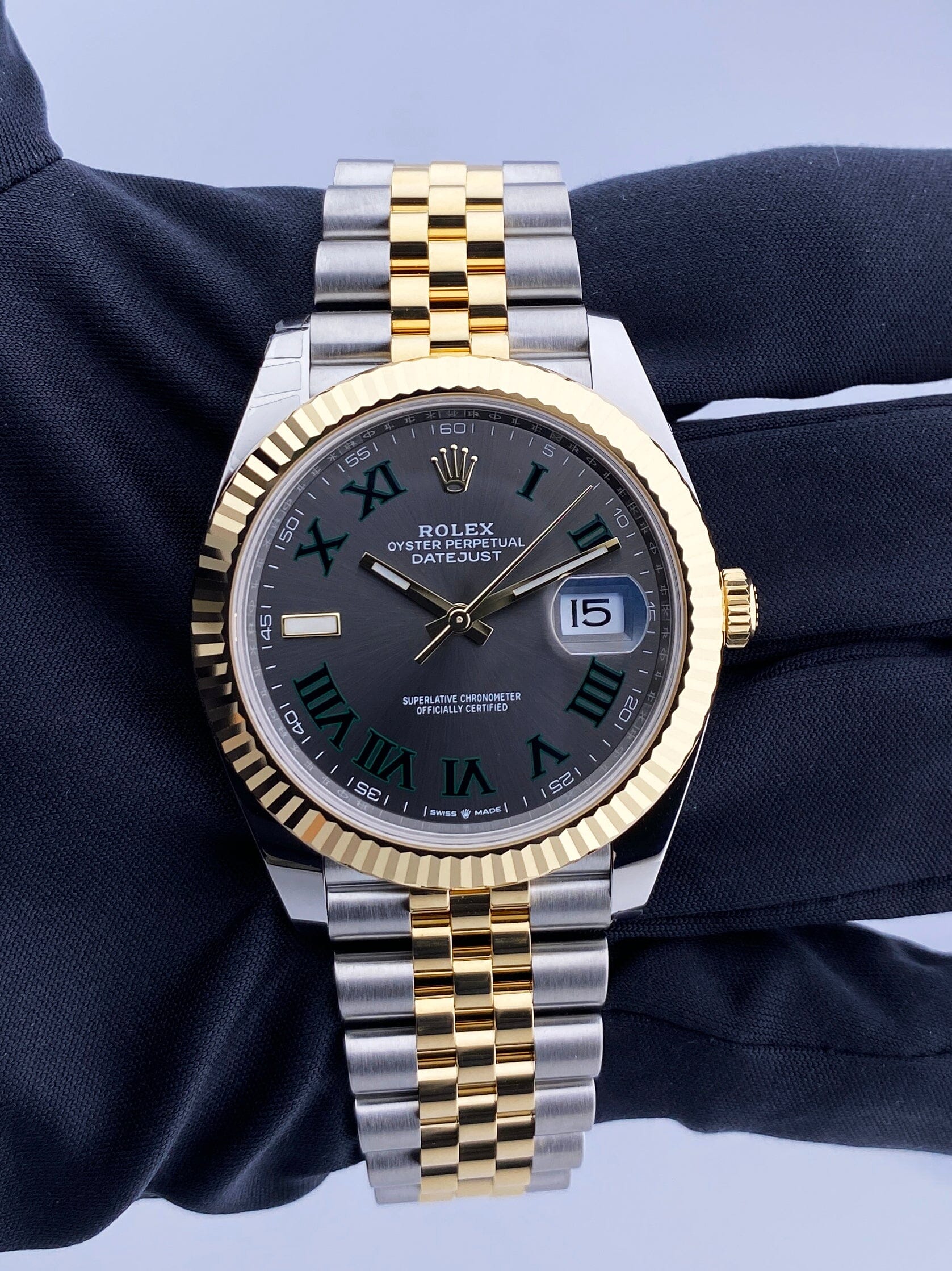 Rolex Datejust 41 126333 Wimbledon Mens Watch Box & Papers - Virtual