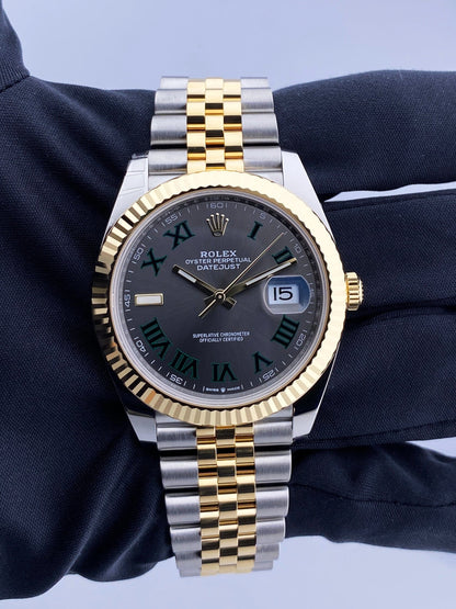 Rolex Datejust 41 126333 Wimbledon Mens Watch Box & Papers - Virtual