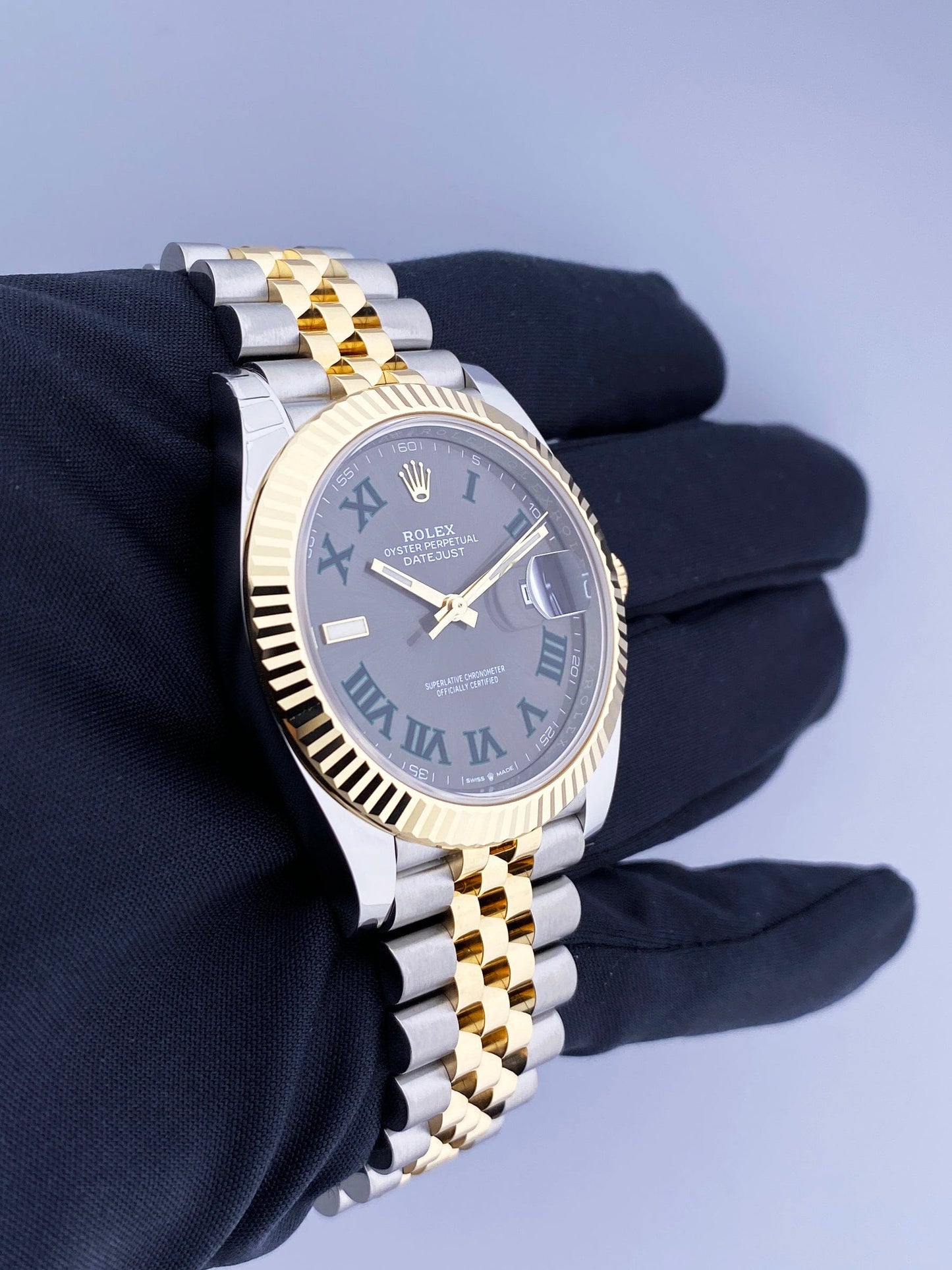 Rolex Datejust 41 126333 Wimbledon Mens Watch Box & Papers - Virtual