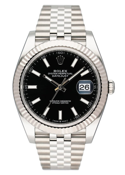 Rolex Datejust 41 126334 Black Dial Steel Mens Watch Box Papers - Virtual