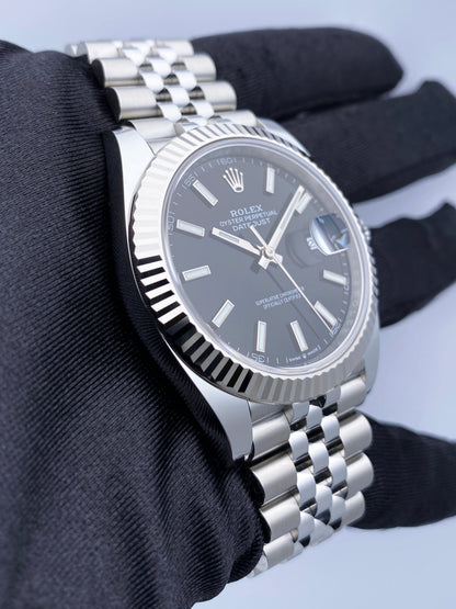 Rolex Datejust 41 126334 Black Dial Steel Mens Watch Box Papers - Virtual